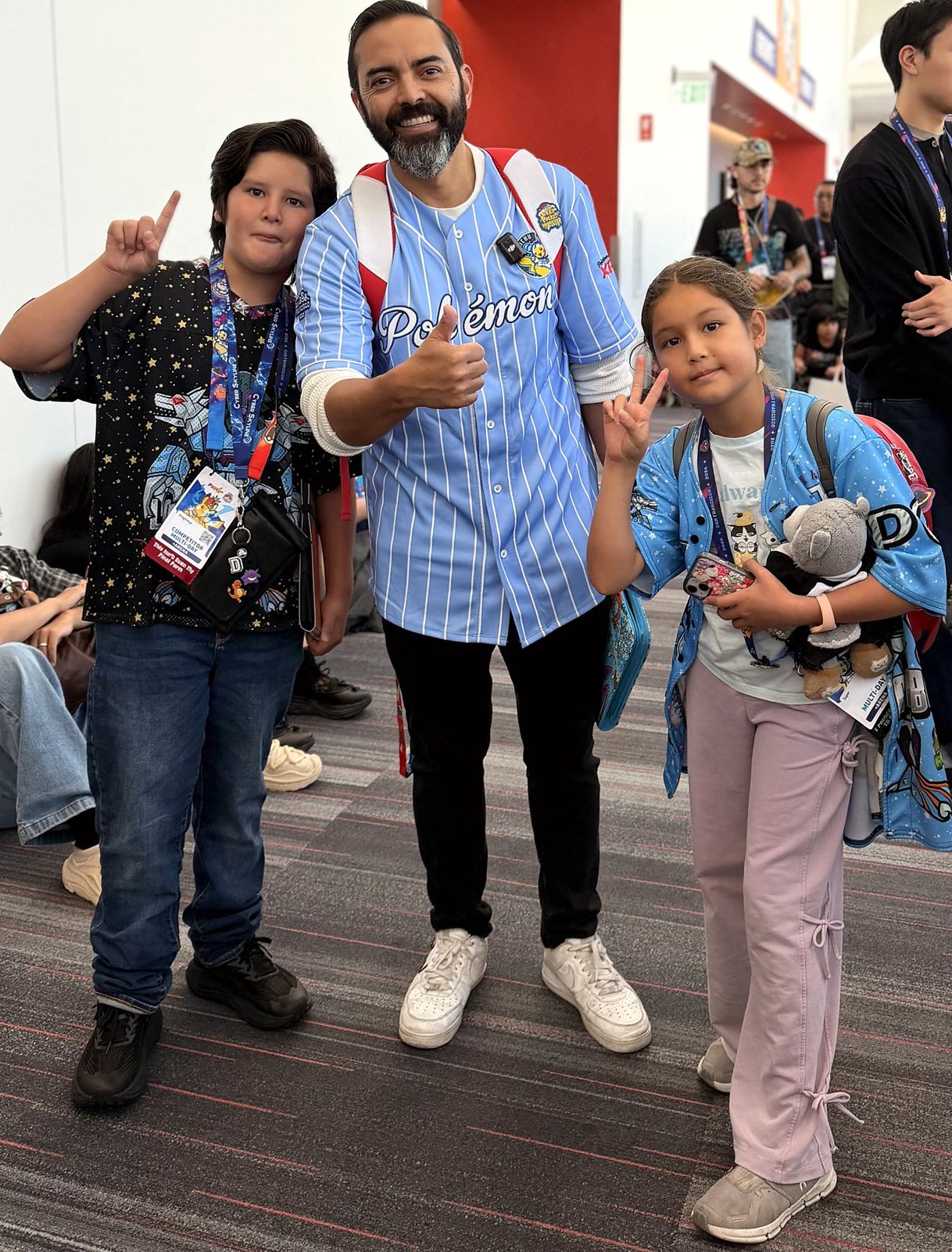 The crew in the halls at Worlds